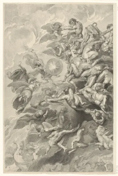 Val van de verdoemden (bovenste plaat)