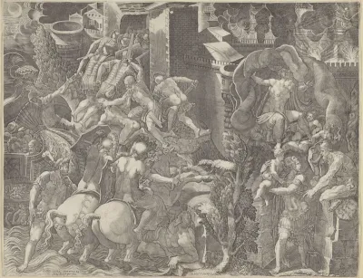 Val van Troje en de ontsnapping van Aeneas