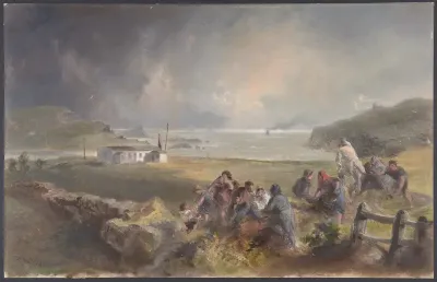 Valentia, Ireland: From the Harbor, opposite Knight's-town, at the period of laying the Cable of 1857
