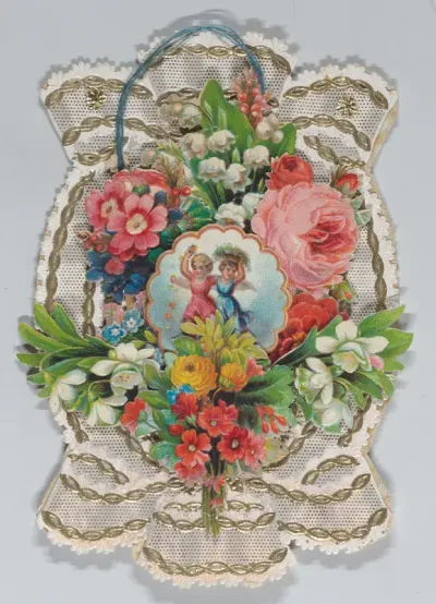 Valentine - Mechanical - cluster of lace paper, die cuts