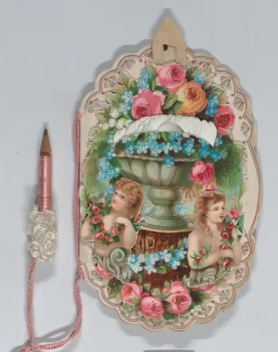 Valentine - Mechanical - elaborate Valentine, Dance Card, Baby