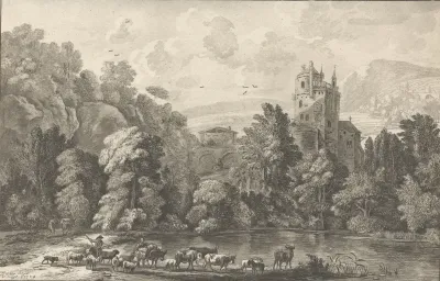 Vallei met kasteel