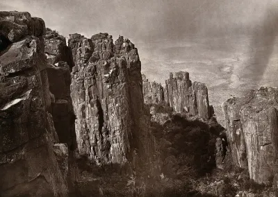 Valley of Desolation, South Africa: rock formations overlooking a valley