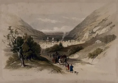 Valley with the city of Nablus