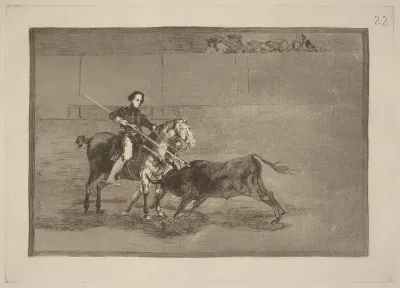 Valor varonil de la celebre Pajuelera en la de Zaragoza (Manly Courage of the Celebrated Pajuelera in the Ring at Saragossa)