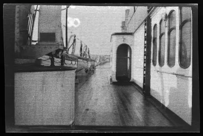 Valtamerihöyrylaiva RMS Lusitania ylittämässä Atlanttia