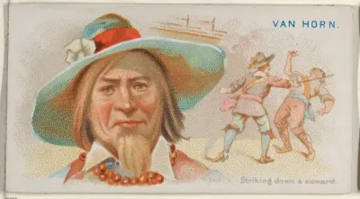Van Horn, Striking Down a Coward, from the Pirates of the Spanish Main series (N19) for Allen & Ginter Cigarettes