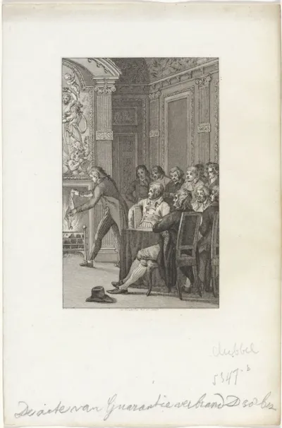 Van Laar verbrandt de Acte van Garantie, 1795
