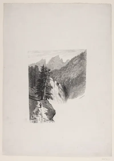 Vandfald. Cauterets. Fra pyræerne