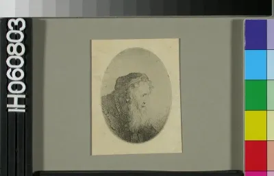 Vanha parrakas mies lakki päässään (Old bearded man in a cap)