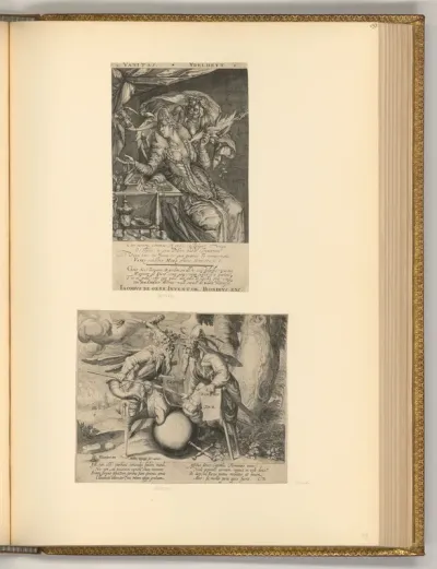 Vanitas mit einer Dame und dem Tod; Die törichte Uneinigkeit der Welt