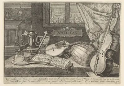 Vanitasstilleven met muziekinstrumenten