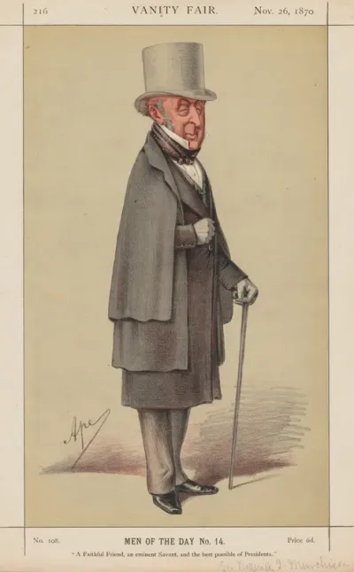 Vanity Fair: Men of the Day No. 14 "A Faithful Friend, an eminent Savant, and the best possible of Presidents"