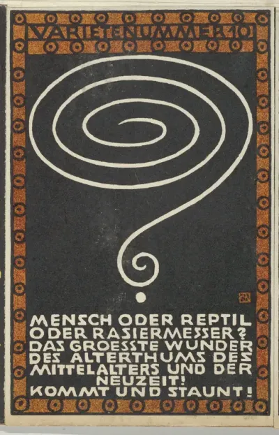 Variety Act 10: Man or Reptile or Razor? (Varietenummer 10: Mensch oder Reptil oder Rasiermesser?)