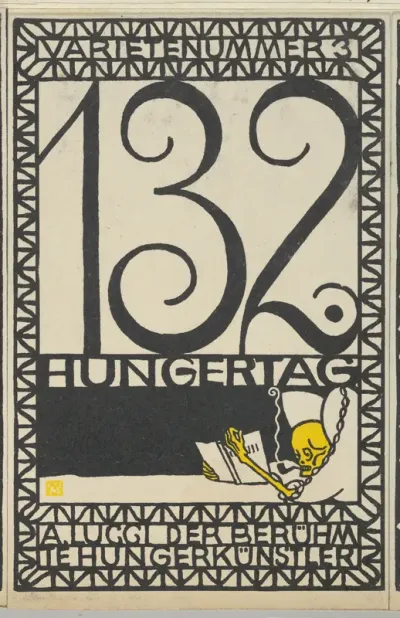 Variety Act 3: 132nd Day of Fasting, A. Lucci the Famous Hunger Artist (Varietenummer 3: 132 Hungertag, A. Lucci der Berühmte Hungerkünstler)