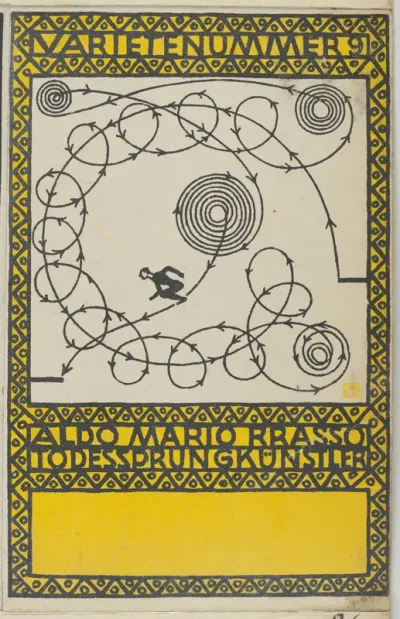 Variety Act 9: Also Mario Brasso, "Leap of Death" Artist (Varietenummer 9: Aldo Mario Brasso, Todessprungkünstler)
