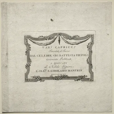 Various Caprices:  Title Page