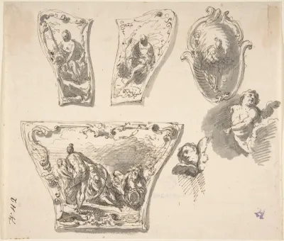 Various Designs for Parts of a Carriage