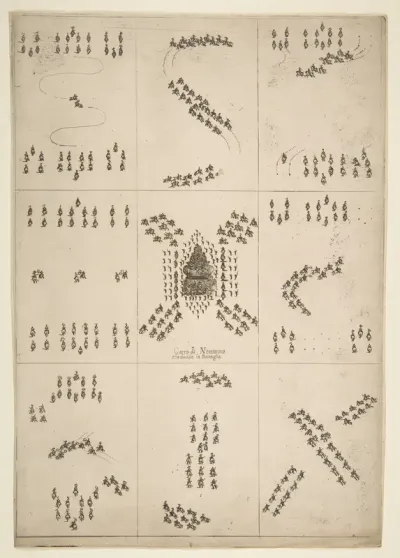 Various figures of horse ballet