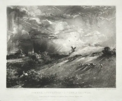 Various Subjects of Landscape, Characteristic of English Scenery from Pictures Painted by John Constable, R.A.:  Summer Afternoon - after a Shower