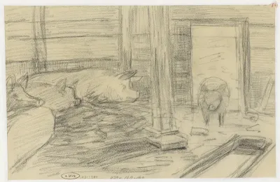 Varkens in een stal