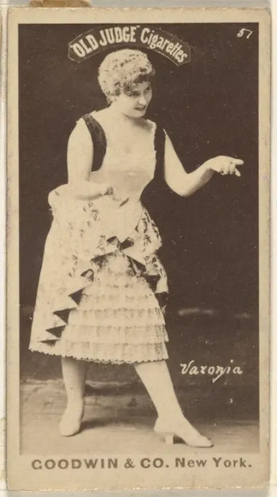 Varonia, from the Actors and Actresses series (N171) for Old Judge Cigarettes