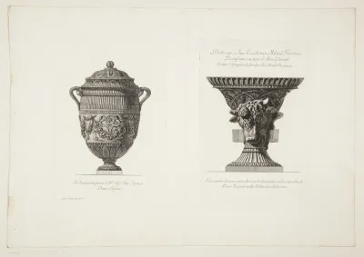 Vase med oksekranier og vase med tyrehoveder