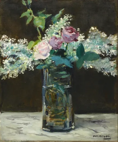Vase of Flowers, White Lilacs