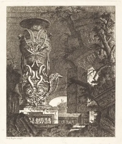 Vase Supported by Intertwined Serpents