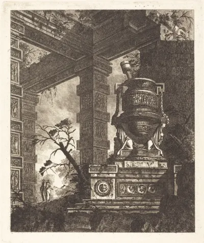 Vase Supported by Two Sphinxes