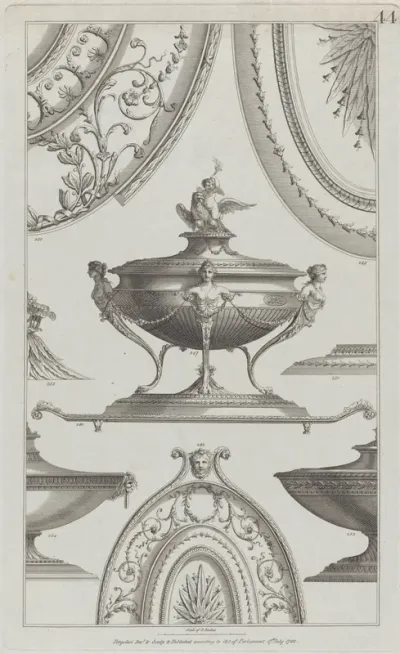Vases and Vessels, nos. 248–254, plate 44 from "Designs for Various Ornaments"
