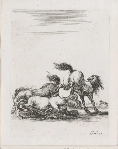 Vechtende paarden