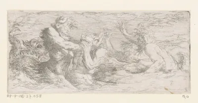 Vechtende Tritons op het water