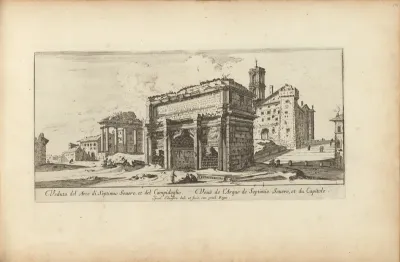 Veduta del Arco di Septimio Severo, et del Campidoglio