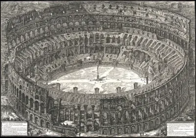 Veduta dell'Anfiteatro Flavio detto il Colosseo. From 'Vedute di Roma' (Views of Rome)