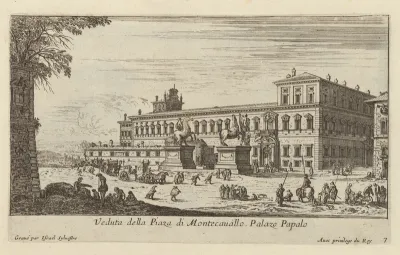 Veduta della Piaza di Montecavallo