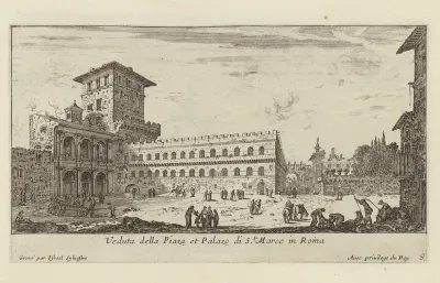 Veduta della Piaza et Palazo di St. Marco in Roma