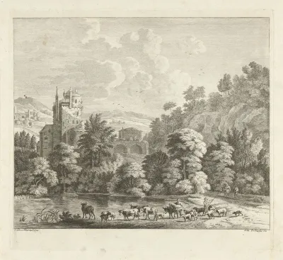Vee in een berglandschap