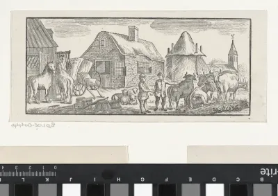 Veehandel op een boerderij