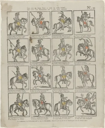 Veel zyn op deeze prent u reeds by naam bekend, / Daar door hun heldenmoed ons 't juk werd afgewend