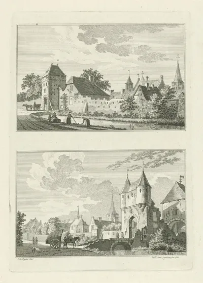 Veepoort en Loopoort te Uedem, 1744