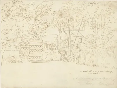 Veerhuis van het veer tussen Breda en Dordrecht
