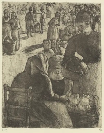 Vegetable Market at Pontoise (Marche aux legumes a Pontoise)