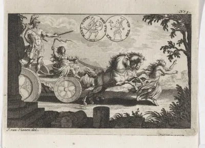Veldheer op een triomfwagen