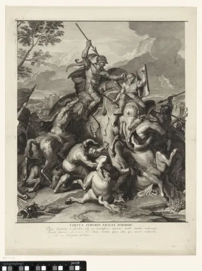 Veldslag van Alexander de Grote en Poros (plaat 2)
