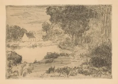 Ven met huis in het bos