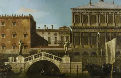 Venice: Capriccio of the Zecca and Granaries with the Ponte della Pescaria