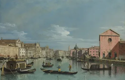 Venice: The Grand Canal facing Santa Croce