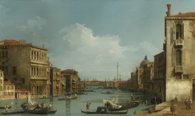 Venice: The Grand Canal from Campo San Vio towards the Bacino