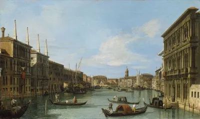 Venice: The Grand Canal from the Palazzo Vendramin-Calergi towards San Geremia